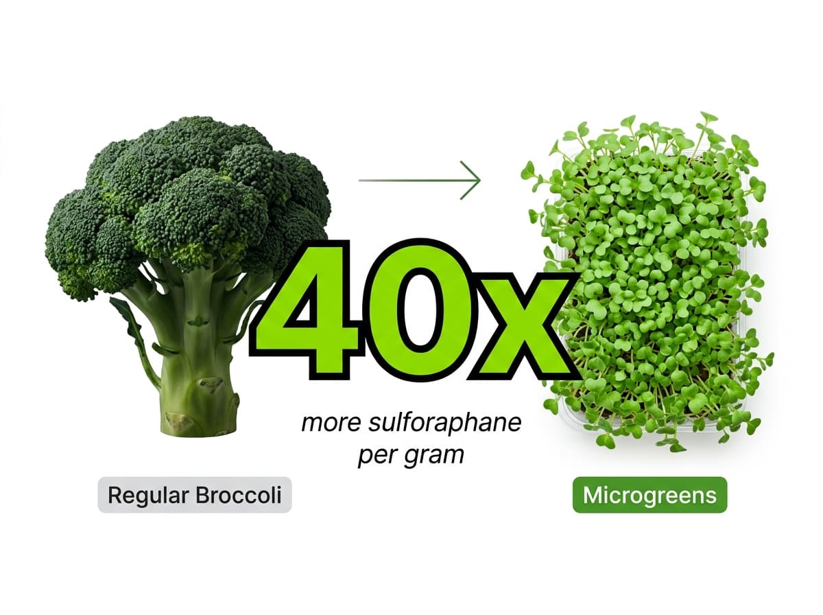 Broccoli versus microgreens